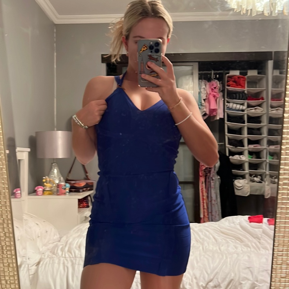 Guess Marciano Royal Blue Bandage Dress